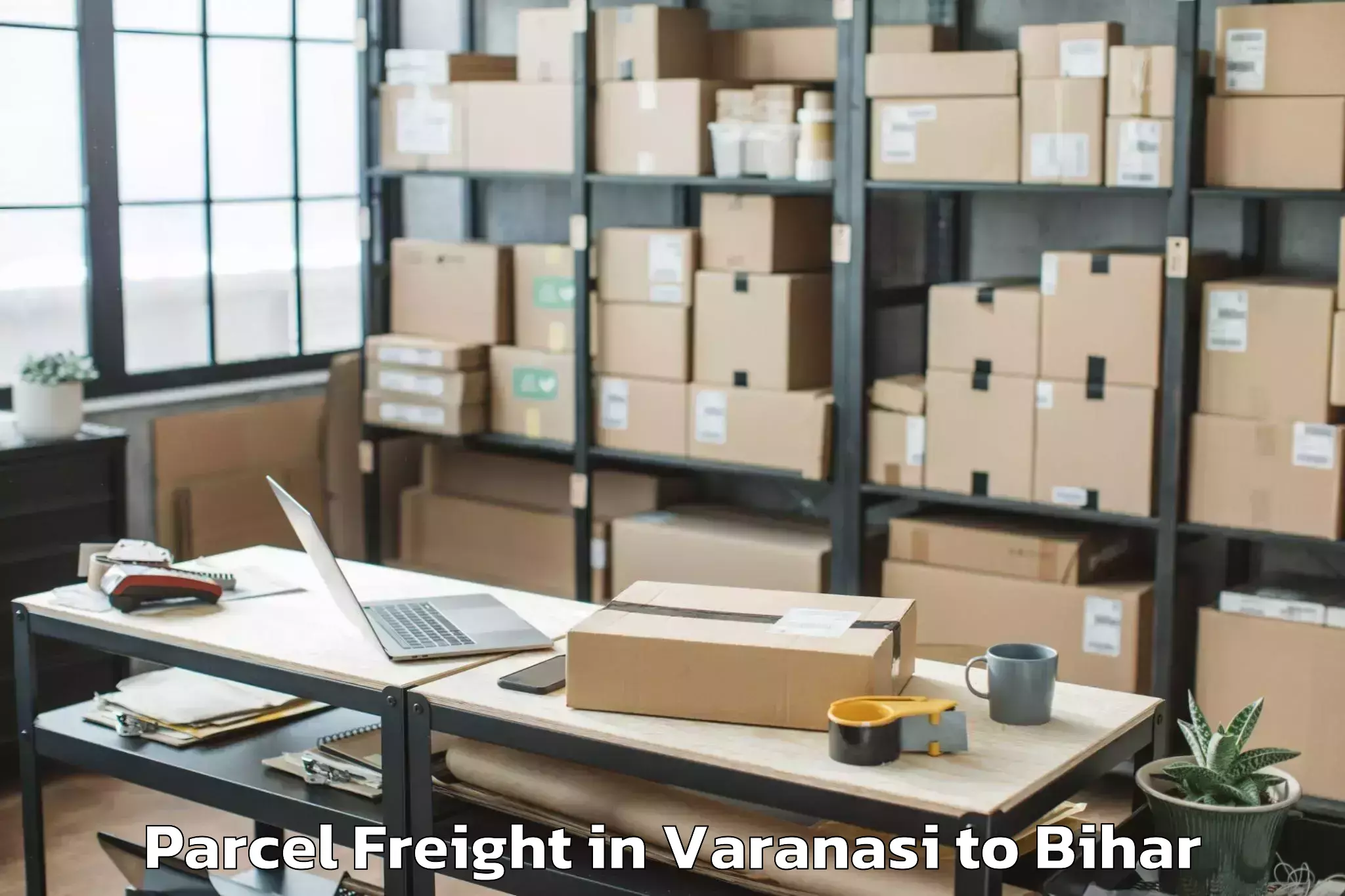 Book Varanasi to Lauriya Parcel Freight